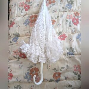Vintage White‎ Lace Floral Parasol
